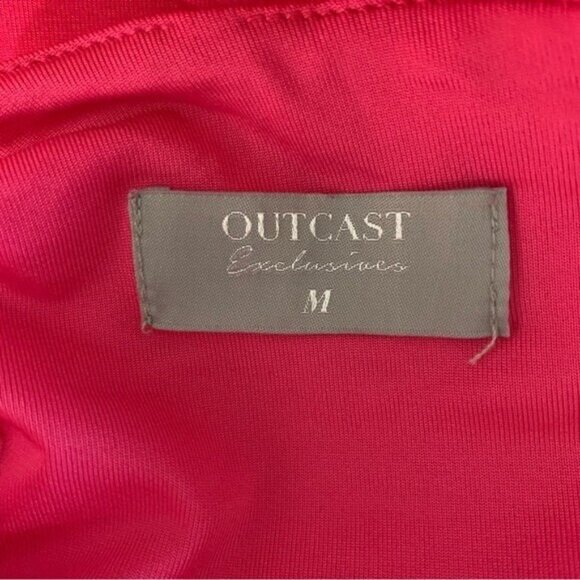 Outcast Exclusives Pink Off Shoulder Top Medium Y2K Clubwear Sexy - Picture 5 of 6